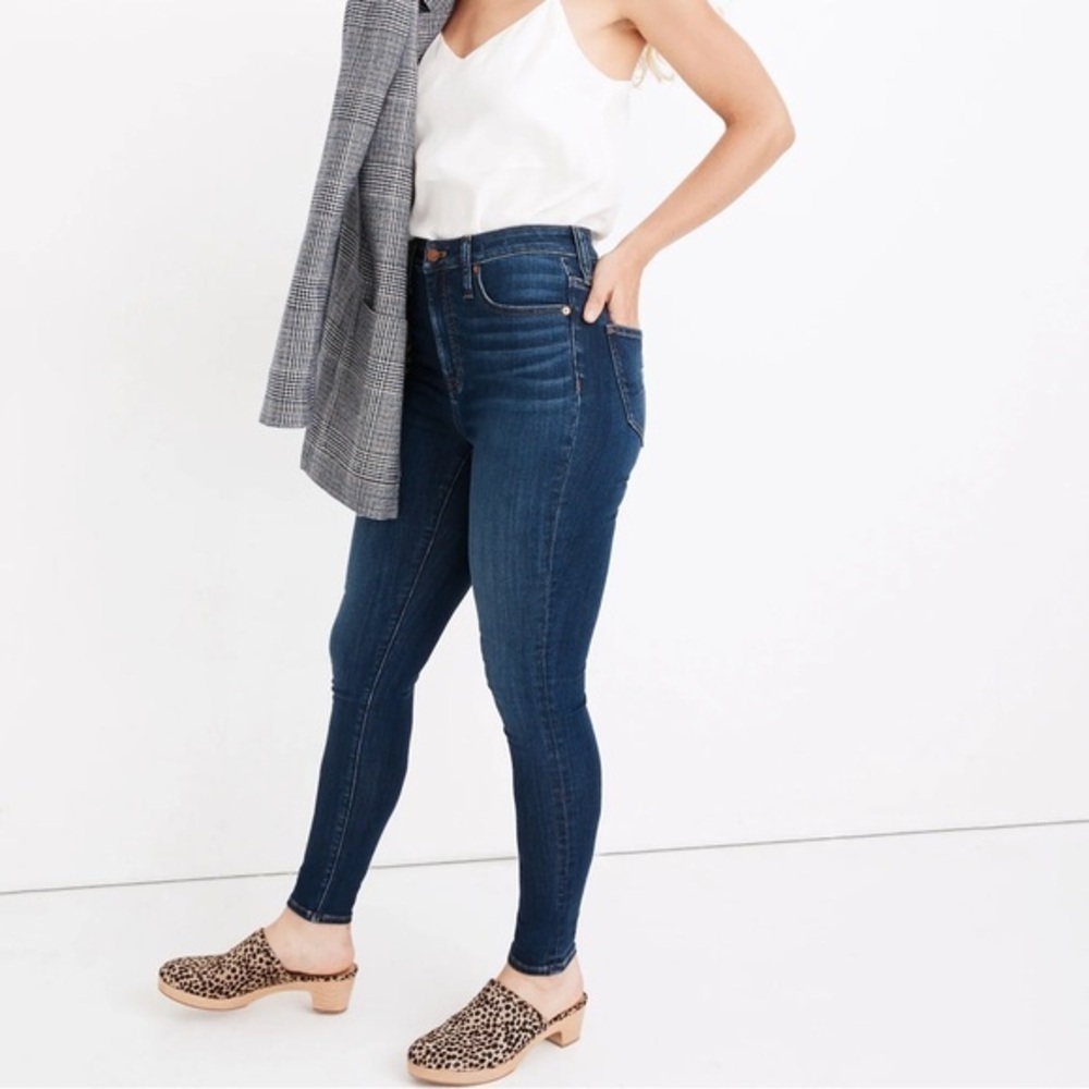 New Madewell Curvy High-Rise Skinny Jeans in Sussex Wash TENCEL Denim Edition 28